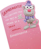 Cartoon Cat Design Granddaughter Christmas Card