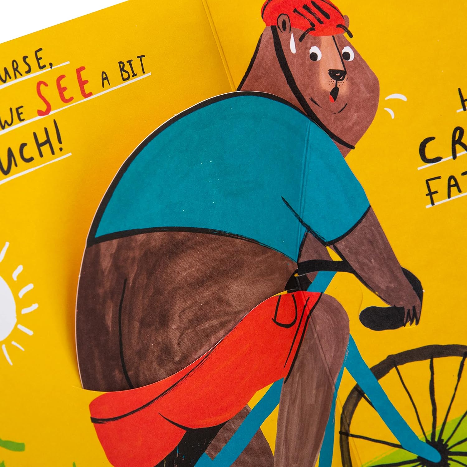 Funny Fit and Active Cycling Design Father's Day Card