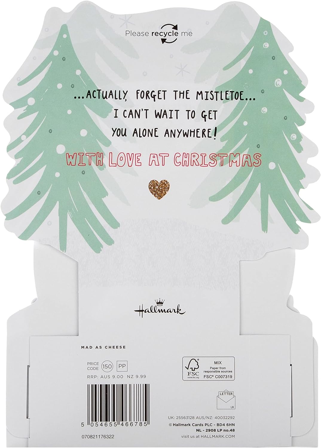 Cute Pop Up Bears and Mistletoe Design Wife Christmas Card