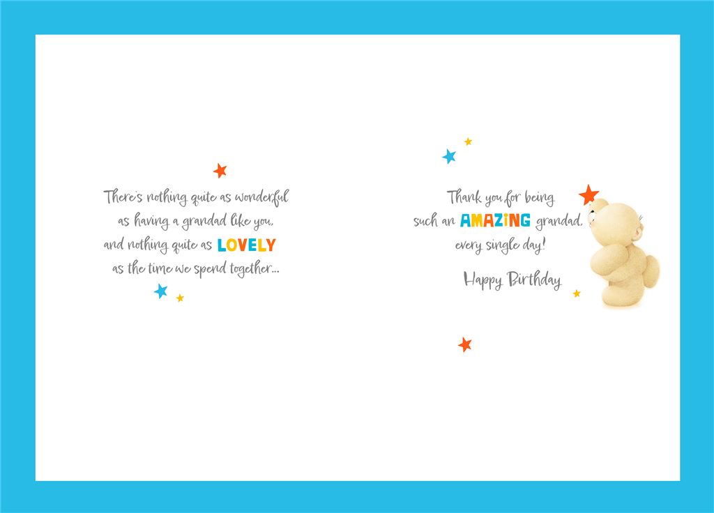 Forever Friends Bear With Trophy Design Grandad Birthday Card
