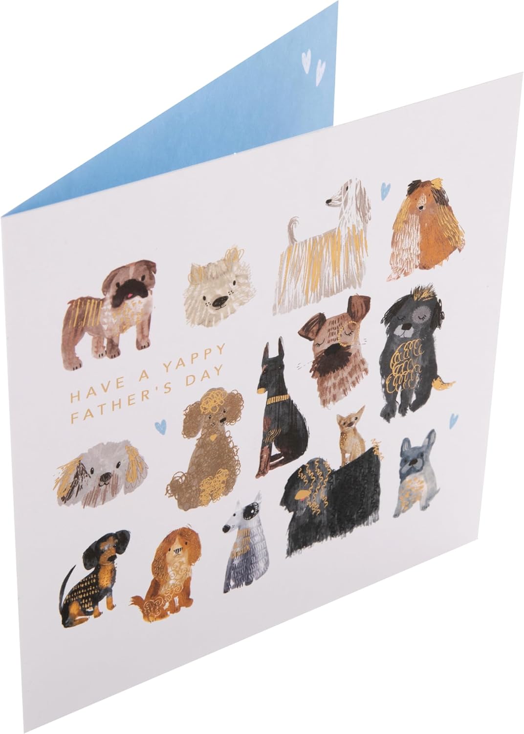 Cute Illustrated Dog Breeds Design From The Dog Father's Day Card
