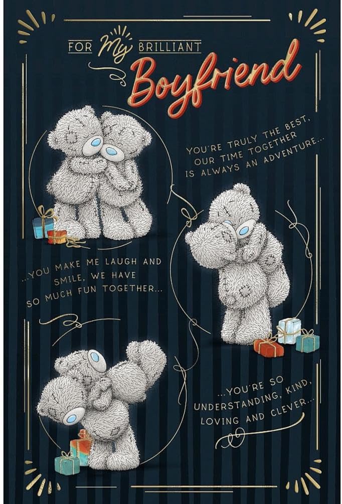 Bears with Gifts Storyboard Boyfriend Birthday Card – Collect Cards