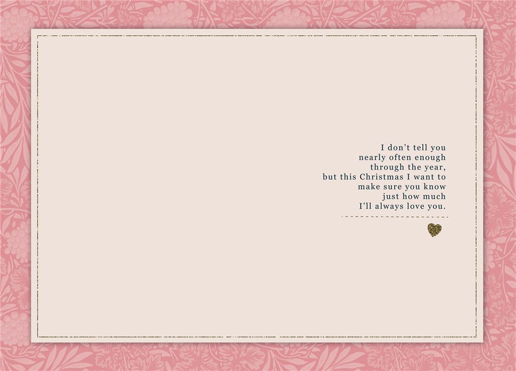 Elegant Design Wife Christmas Card