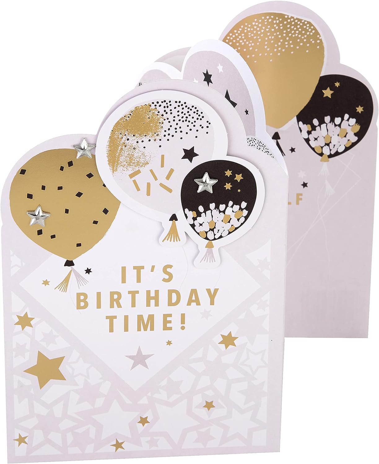 Die-Cut Metallic Balloons Design Birthday Card