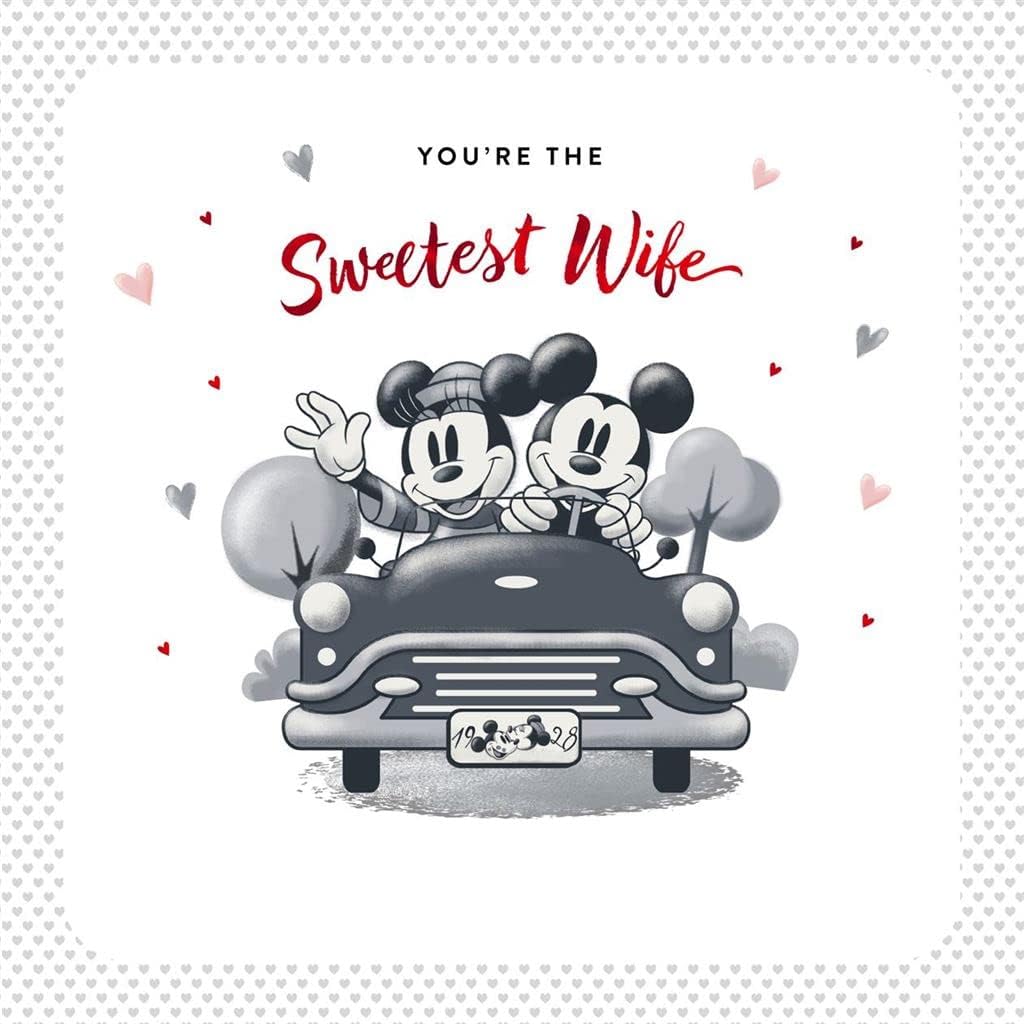 Disney Mickey and Minnie Mouse Sweetest Wife Valentine's Day Card