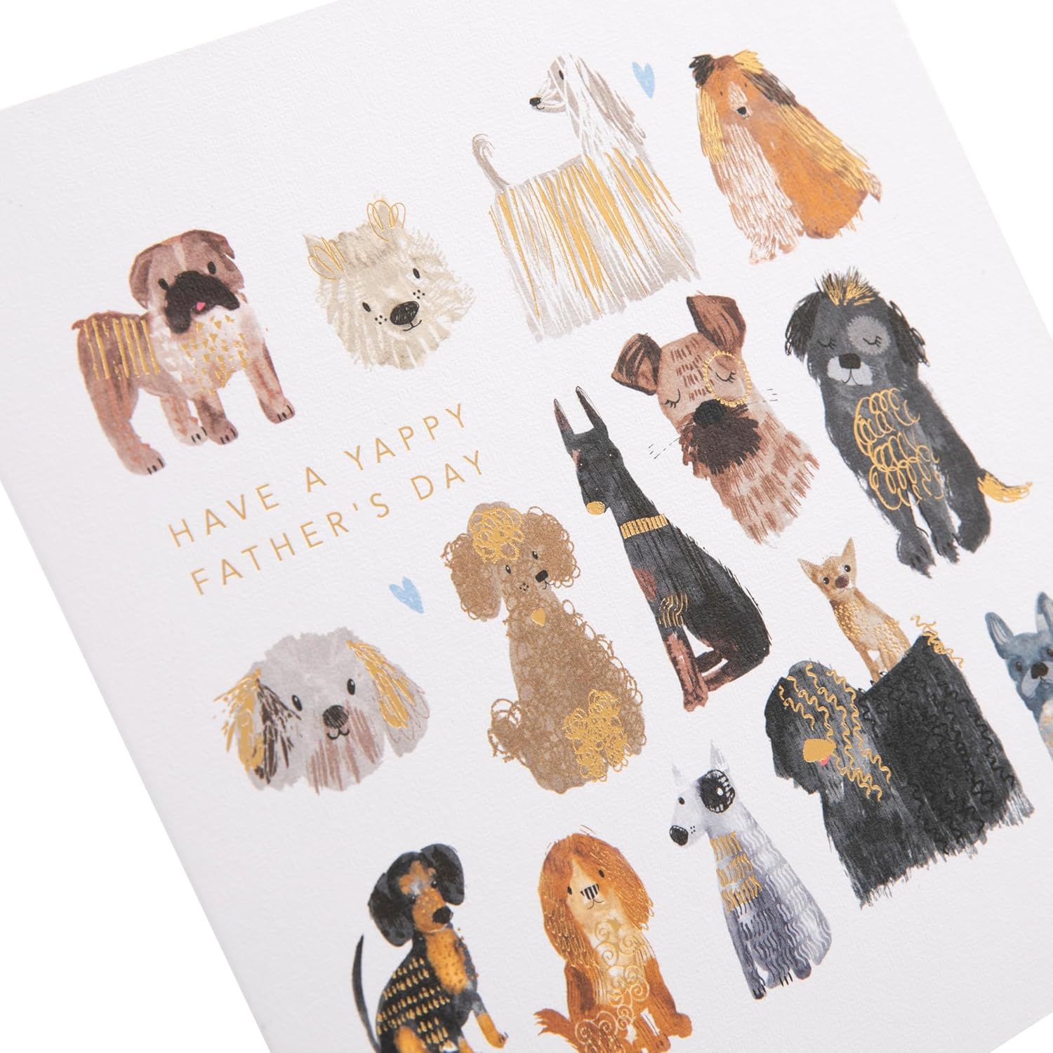 Cute Illustrated Dog Breeds Design From The Dog Father's Day Card