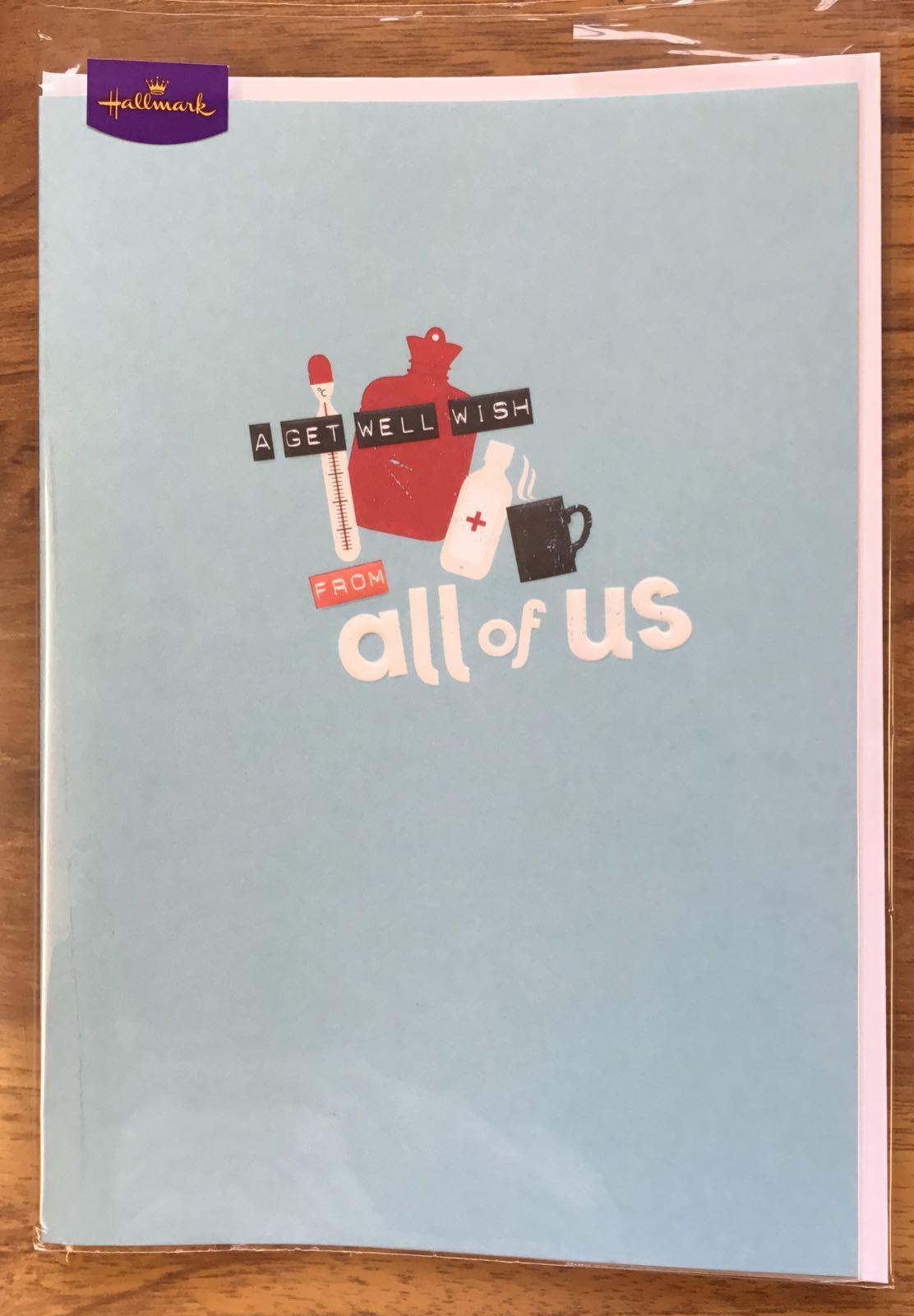 Get Well From All of Us Humour Greetings Card