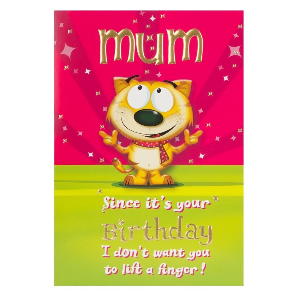 Hallmark Birthday Pop Up Humour Card For Mum 'Don't Lift A Finger' Medium