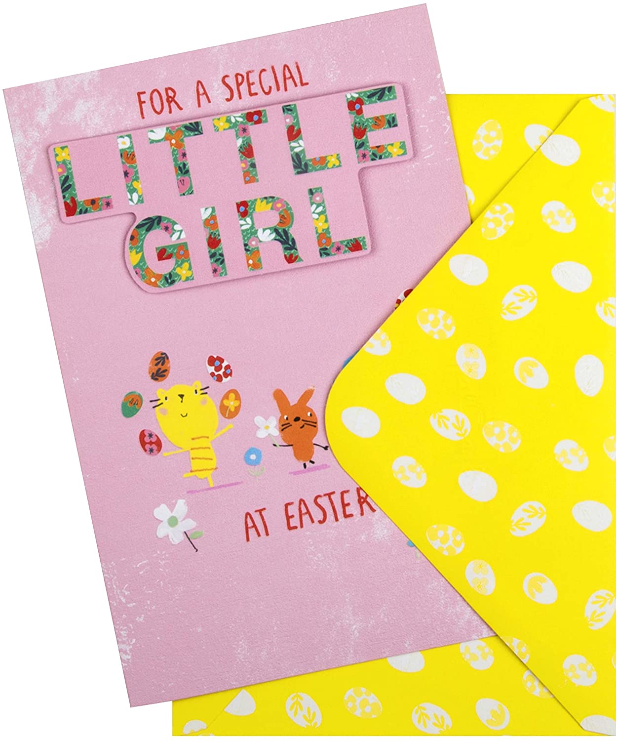 Cute Embossed Design Easter Card for a Special Little Girl