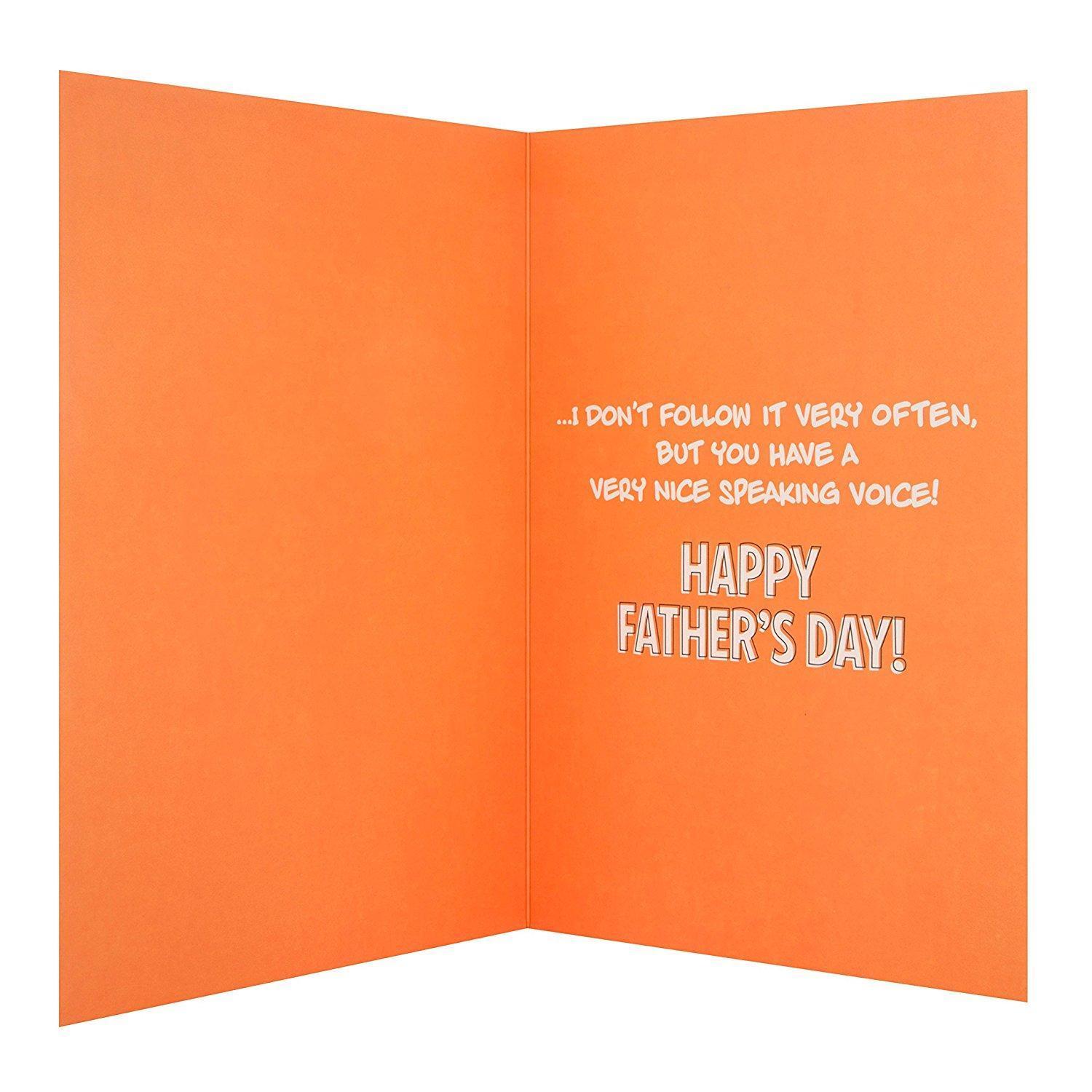 Funny Father's Day Open Humour 3D Foil Card 'Advice'