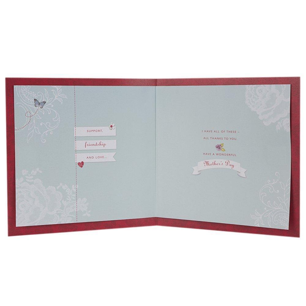 Mother's Day Card 'Mum Contemporary Button' Large Square