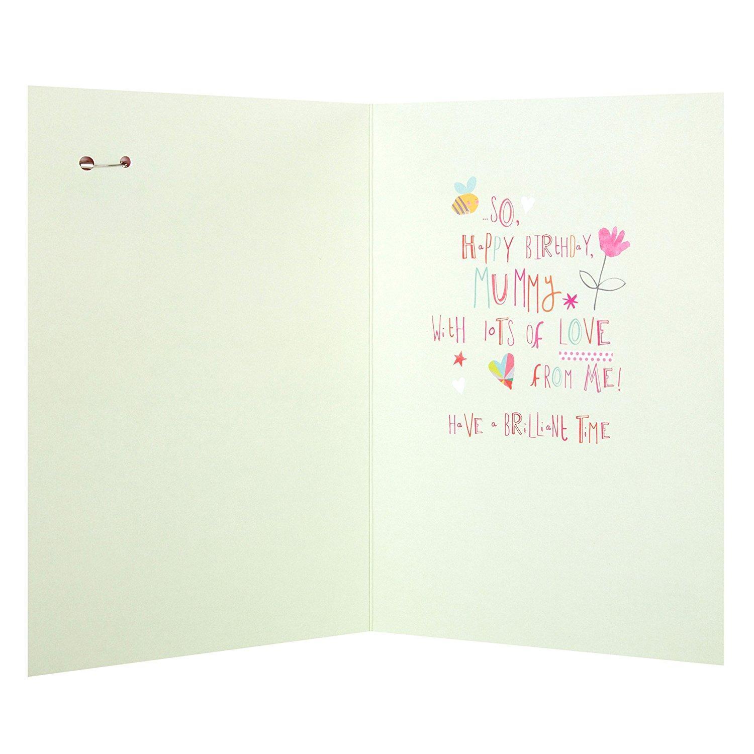 Fab Mummy Birthday 'Lots of Love' Card With Badge