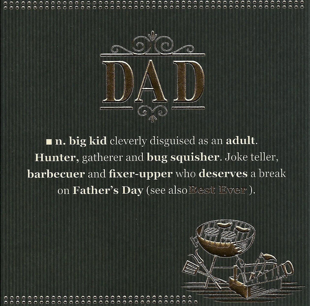 DAD Father's Day Greetings Card