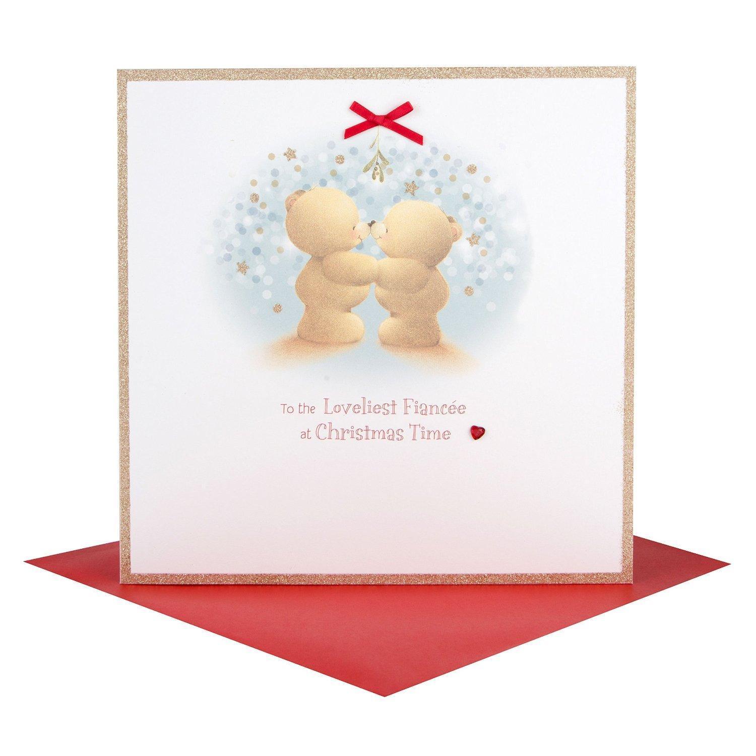 Forever Friends Christmas Card To Fiancée 'Hugs And Kisses'