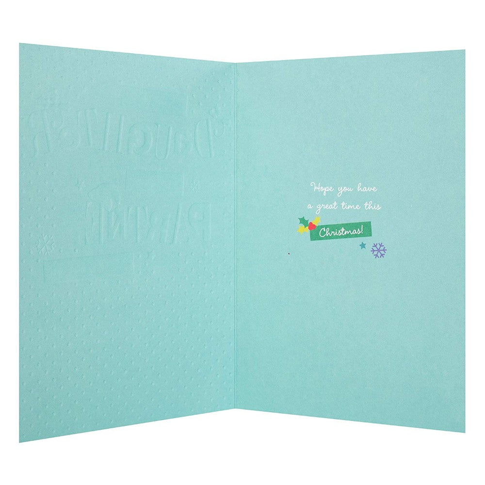 Daughter and Partner Christmas Card 'Great Time'