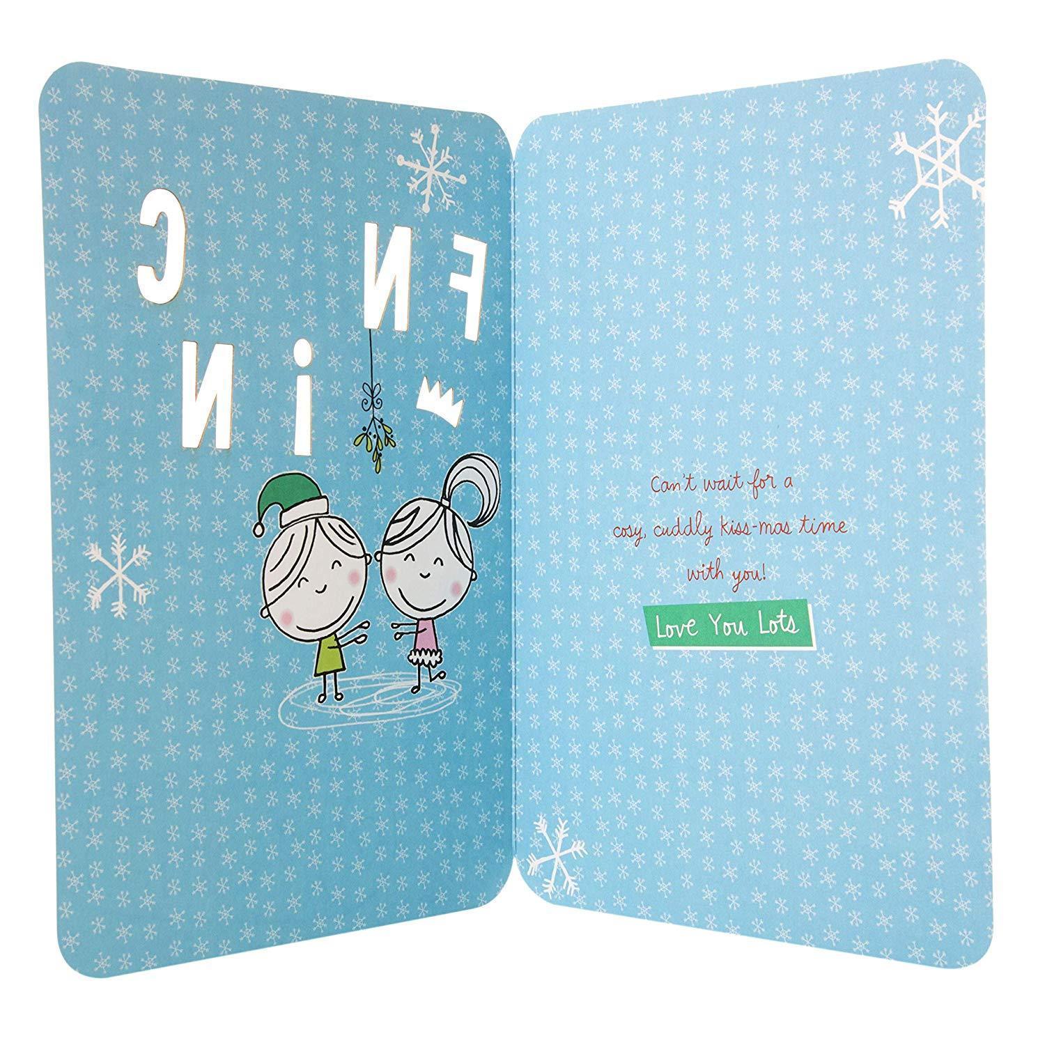 Fantastic Fiance Christmas Card 'Naughty But Nice List'