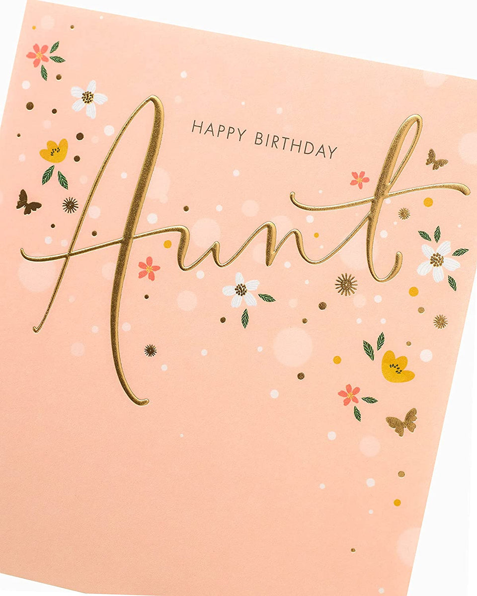 Floral Design Auntie Birthday Card – Collect Cards