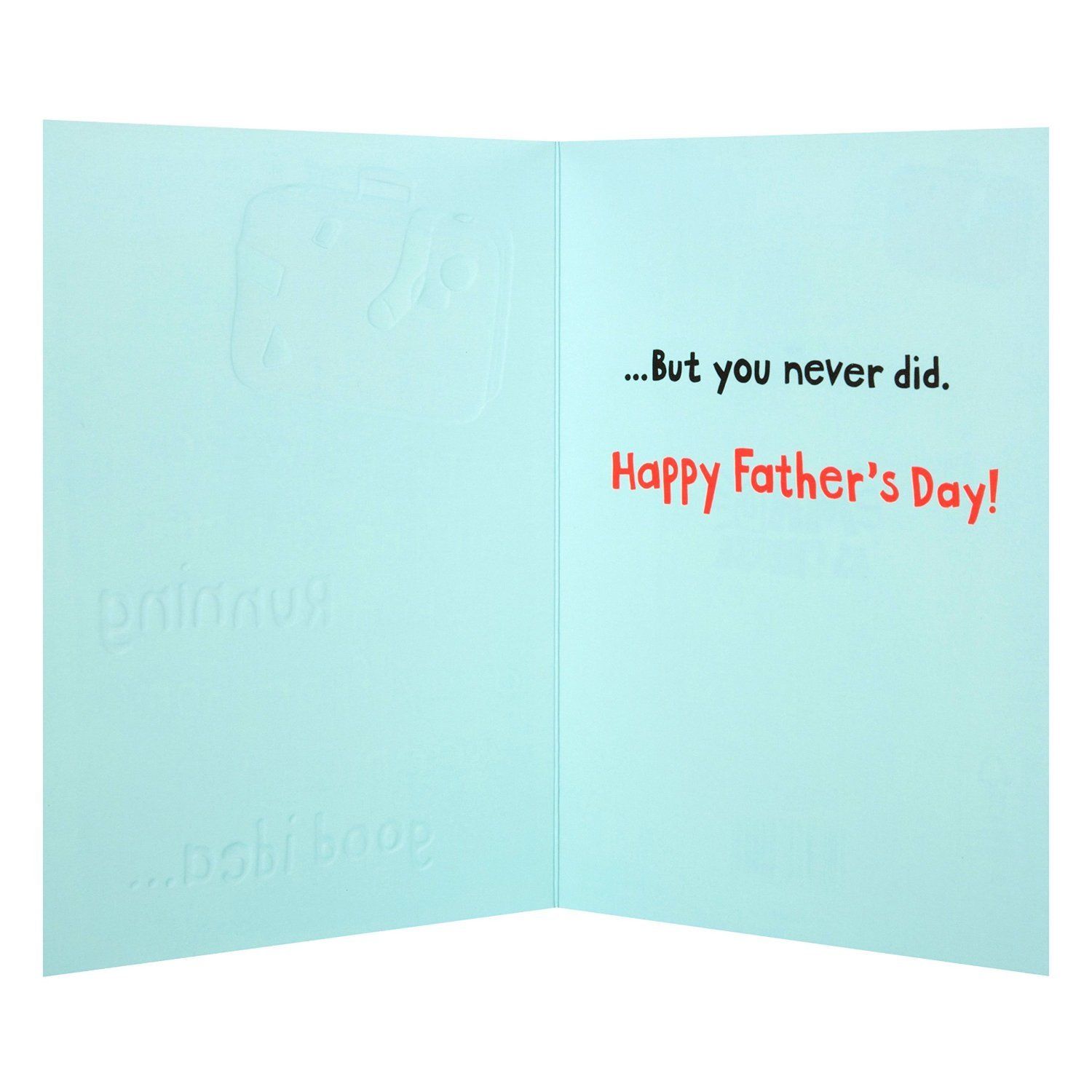 Father's Day Card Embossed Finish