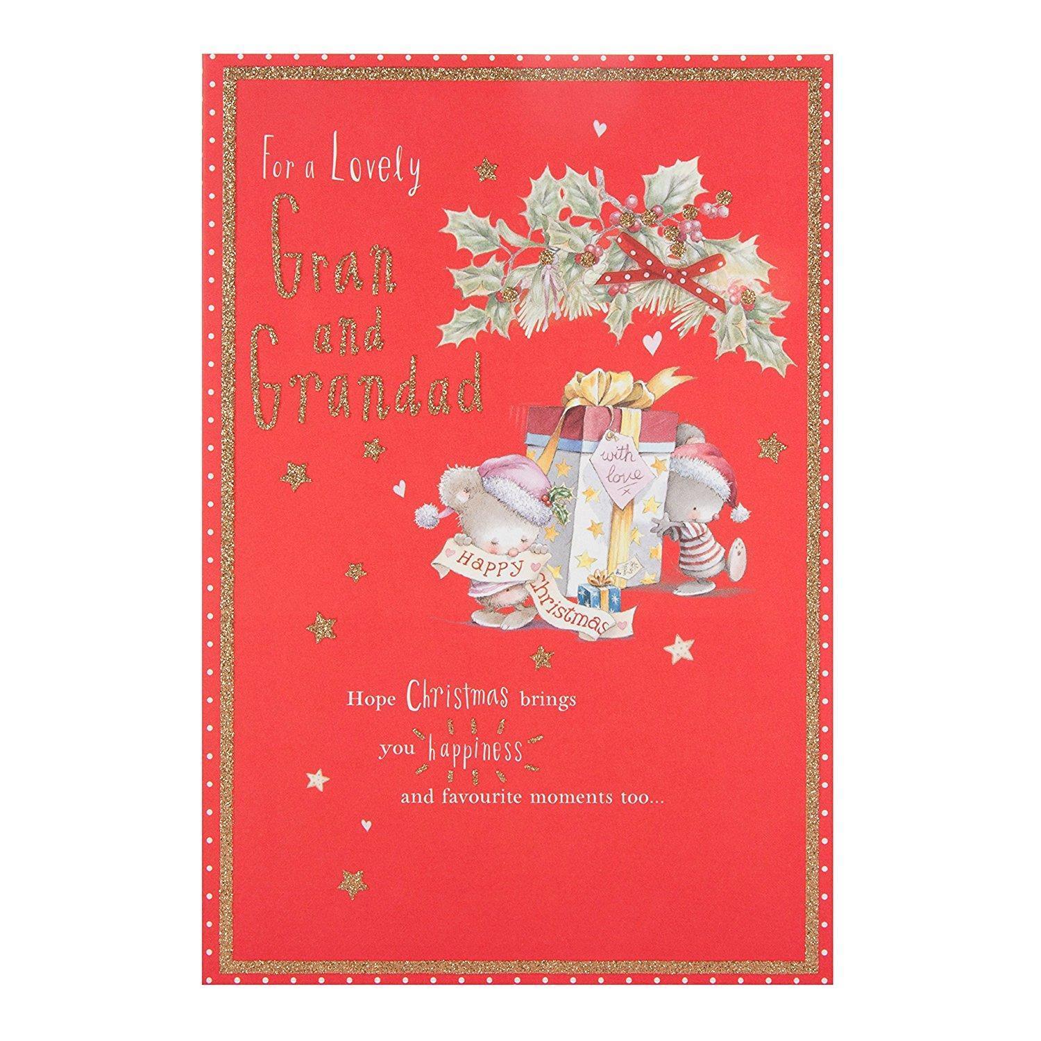 Gran and Grandad "Happiness" Christmas Card