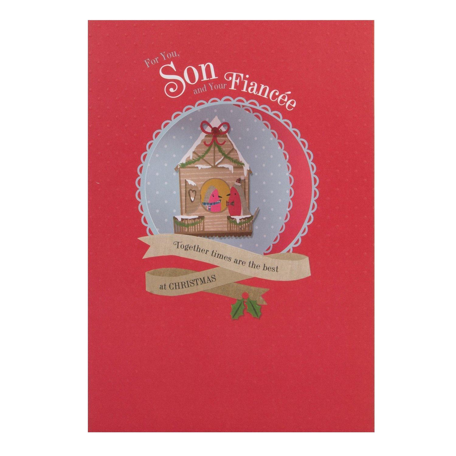 Christmas Wish for Son and Partner Contemporary Card