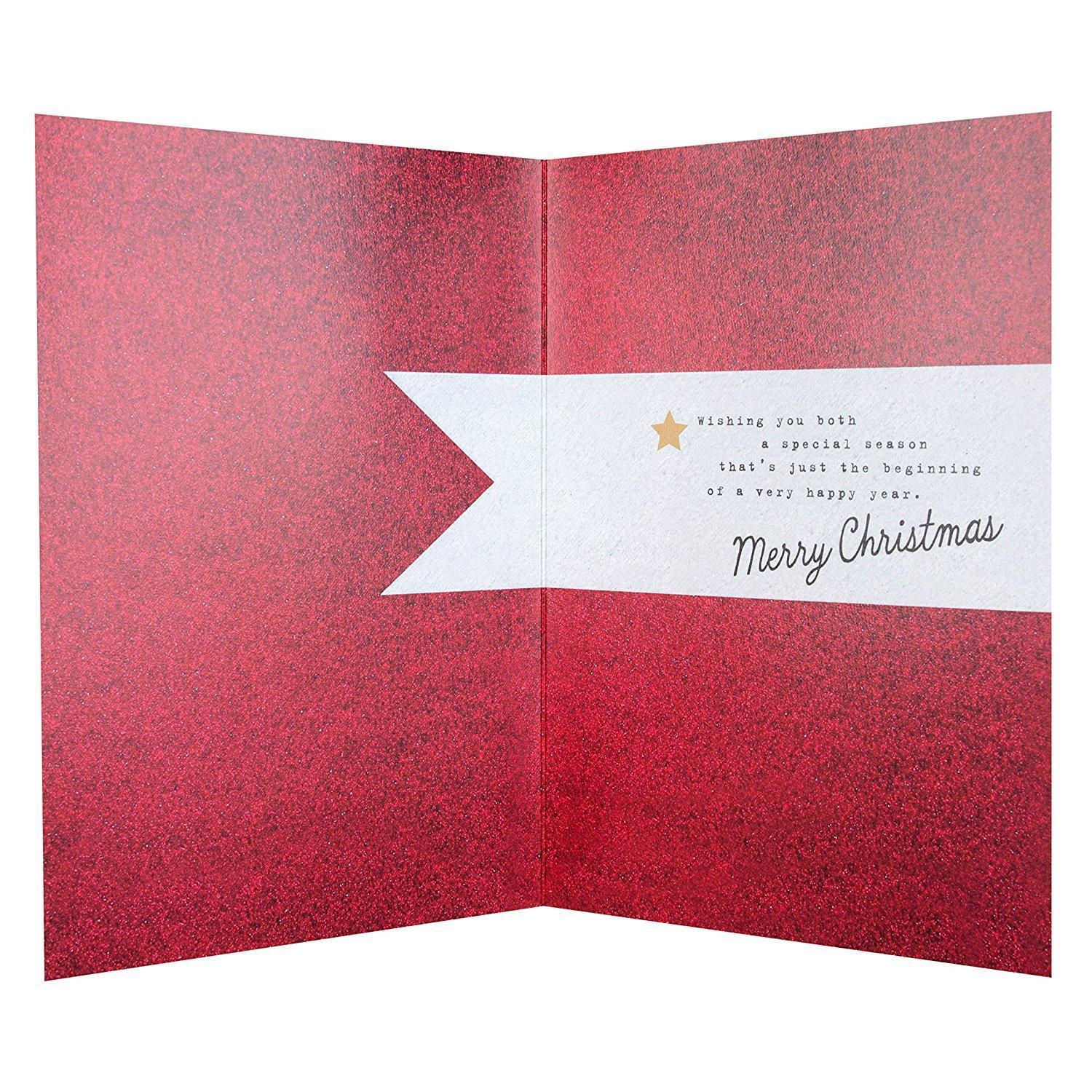 For Mum And Dad Christmas Tree Decorated Design Christmas Card