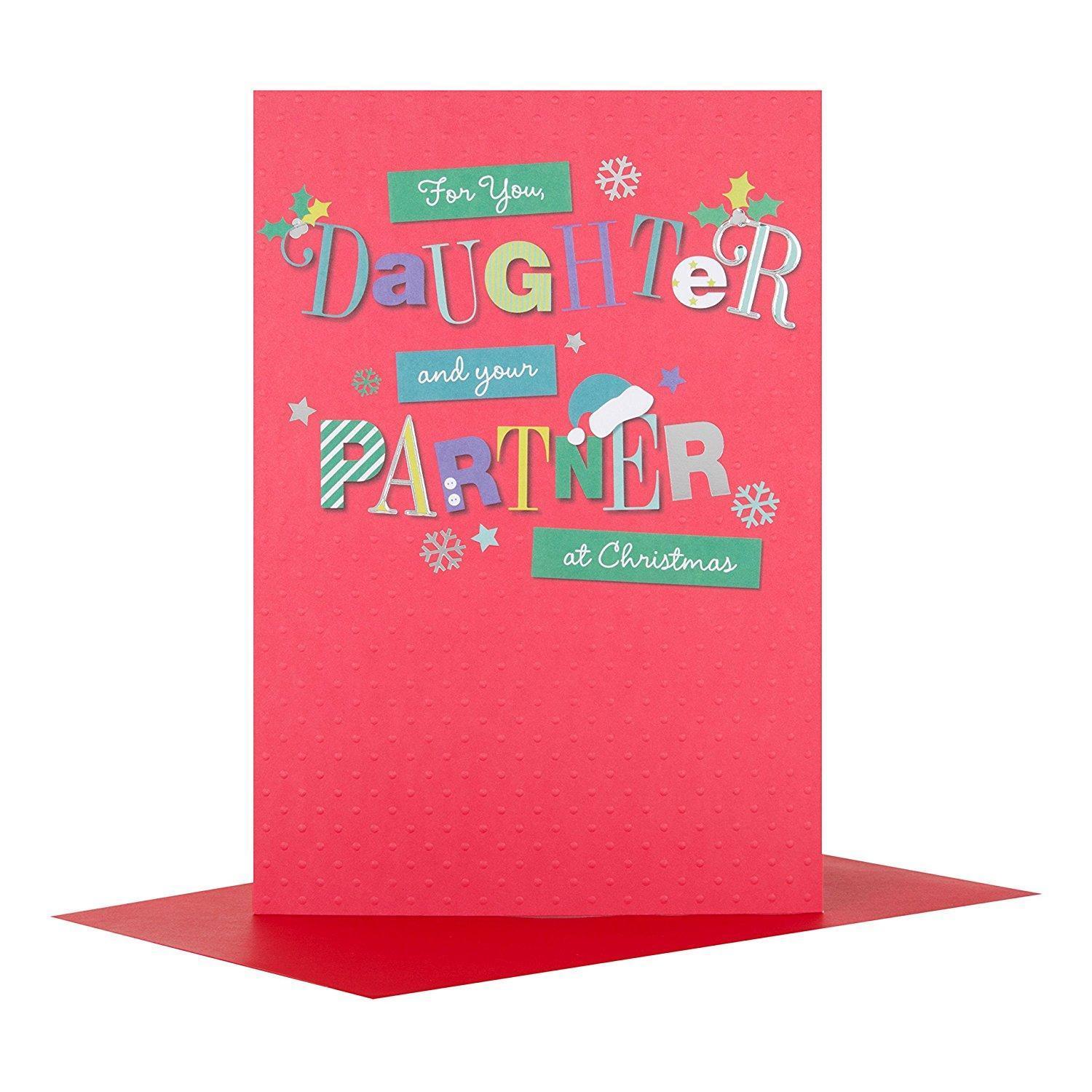 Daughter and Partner Christmas Card 'Great Time'