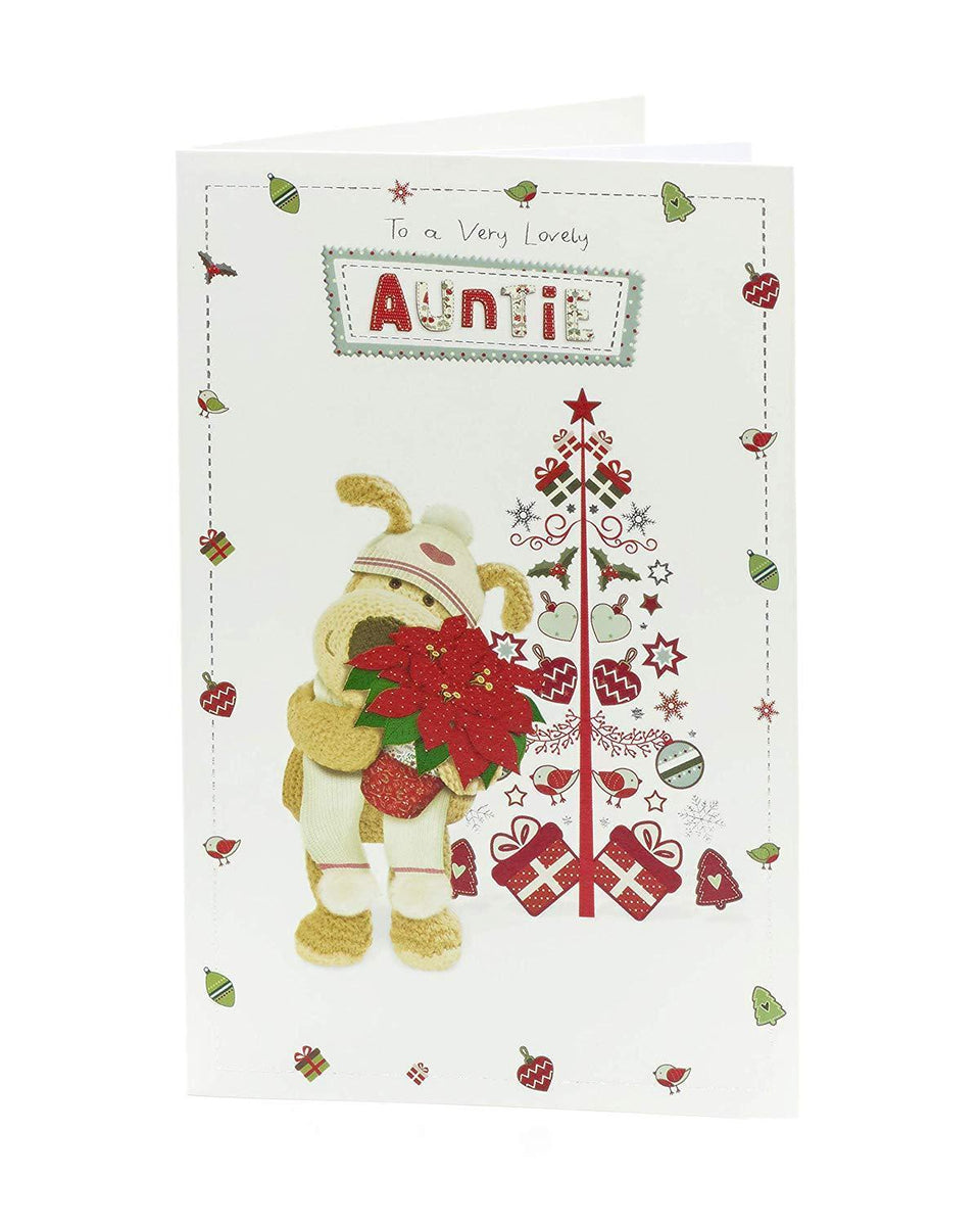 Boofle Weihnachtskarte Für Nichte – Niedliches Design Mit Goldfolie, 15,9x18,4 Cm, Inkl. Umschlag