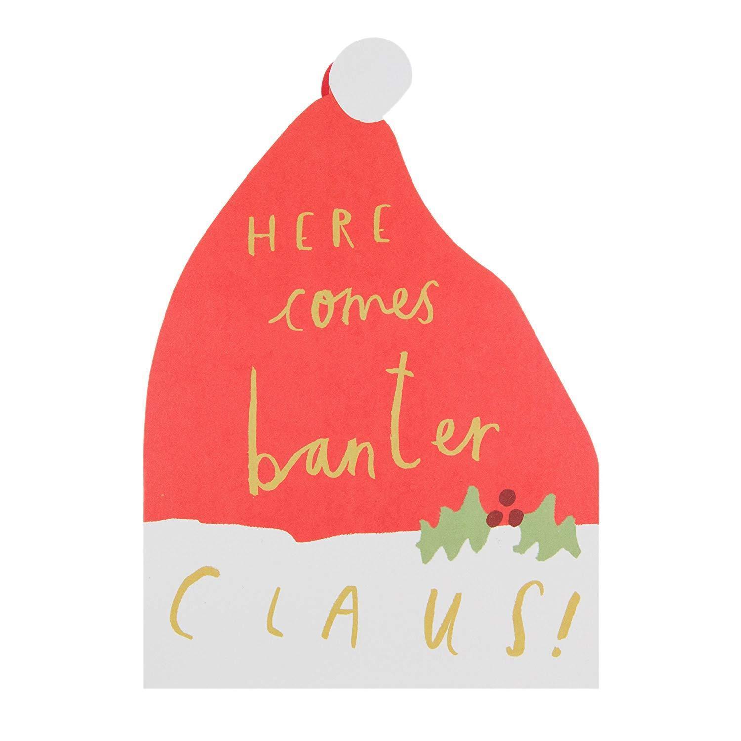 Cut into the Shape of a Christmas Hat Christmas Card