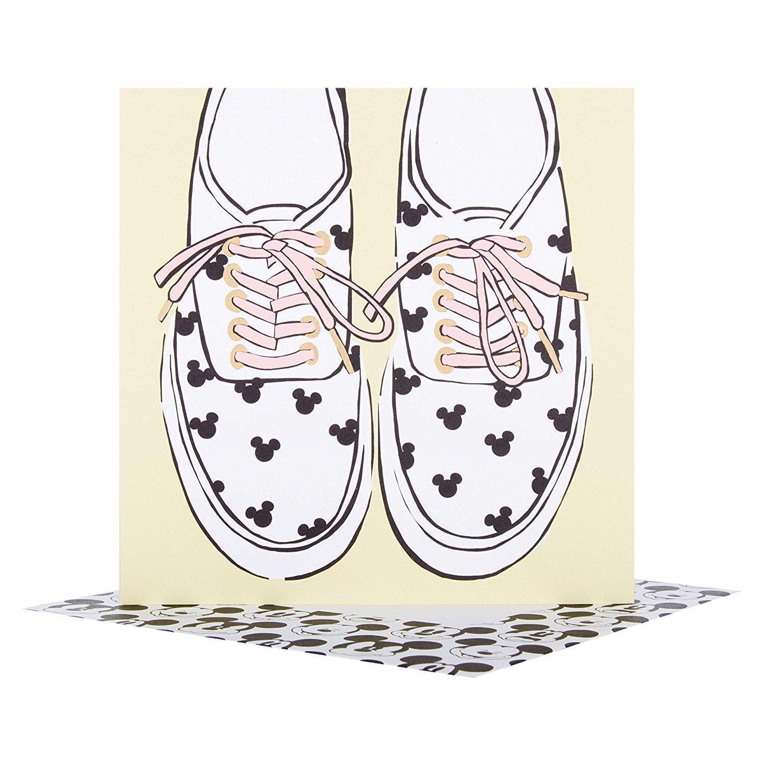 Disney Mickey Mouse Blank Card 'Shoes'