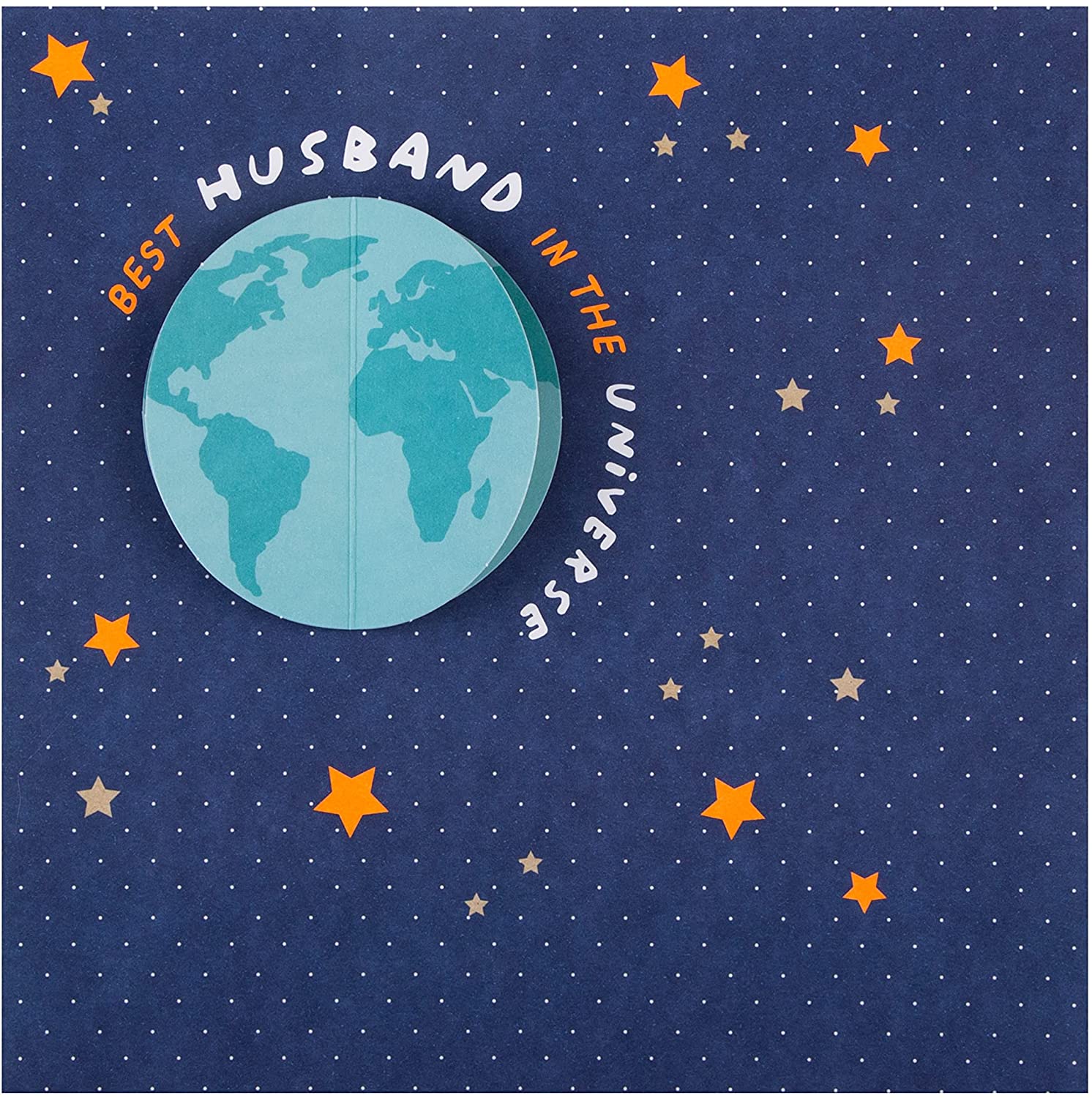 Contemporary Universe Design Best Husband Father's Day Card Large