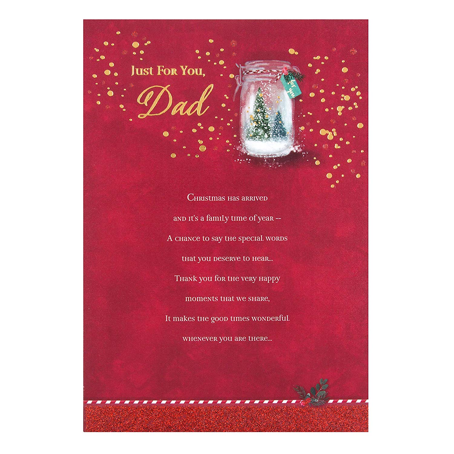 Dad Christmas Card 'With Love'