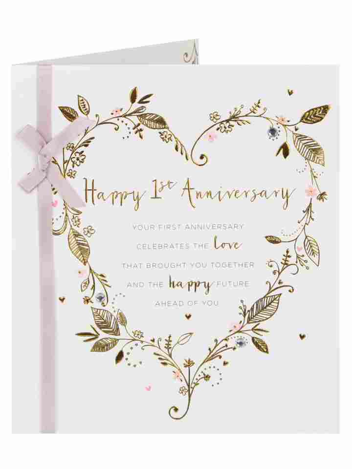 1st anniversary cards for sales wife