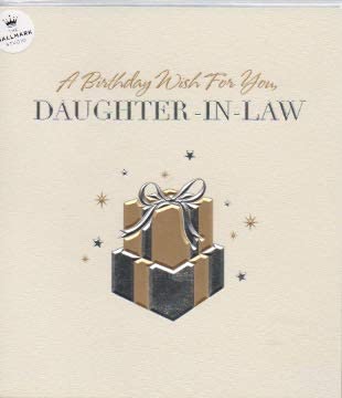 Daughter in Law Birthday Card Gold Foil
