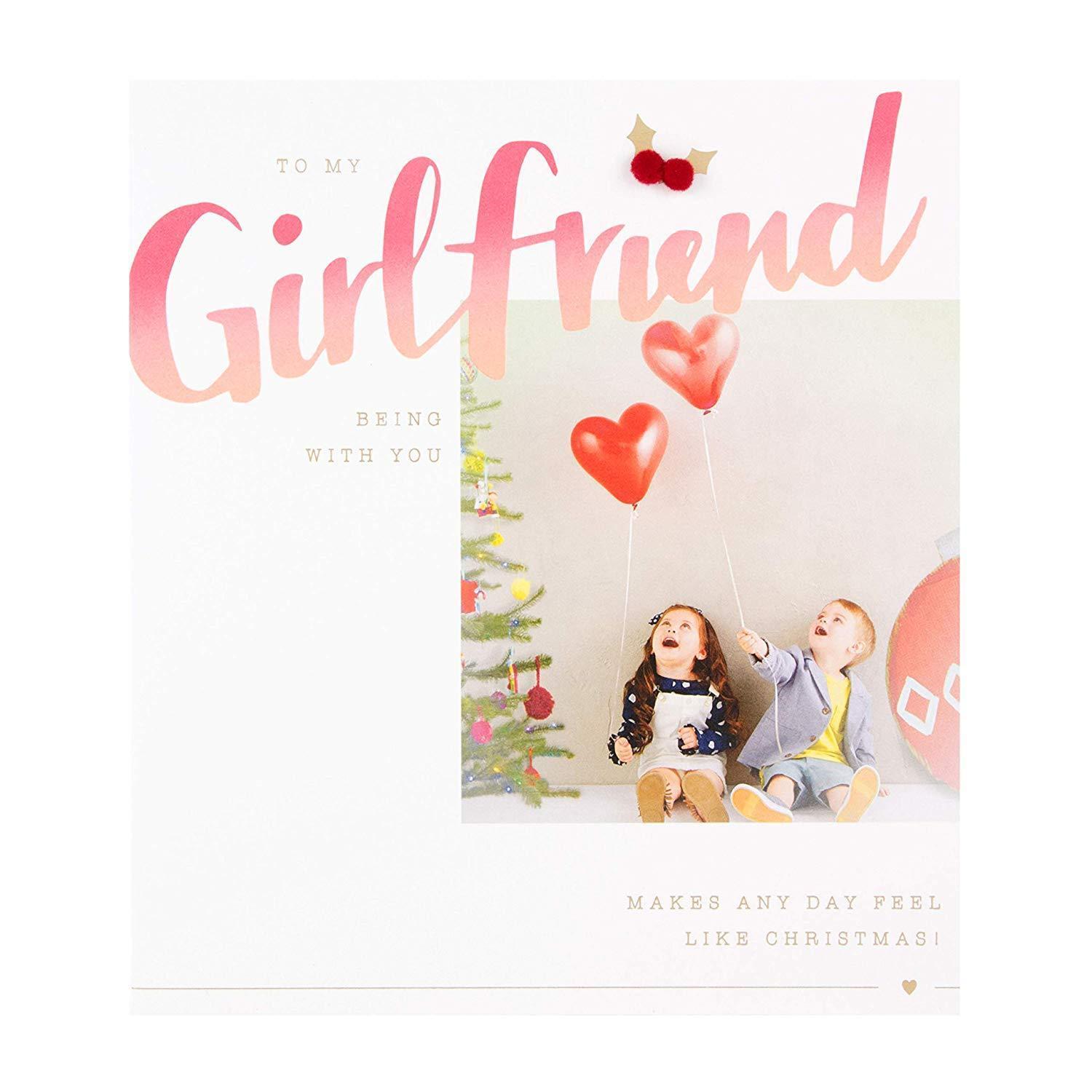 Girlfriend Cute Christmas Card 'Being with You'