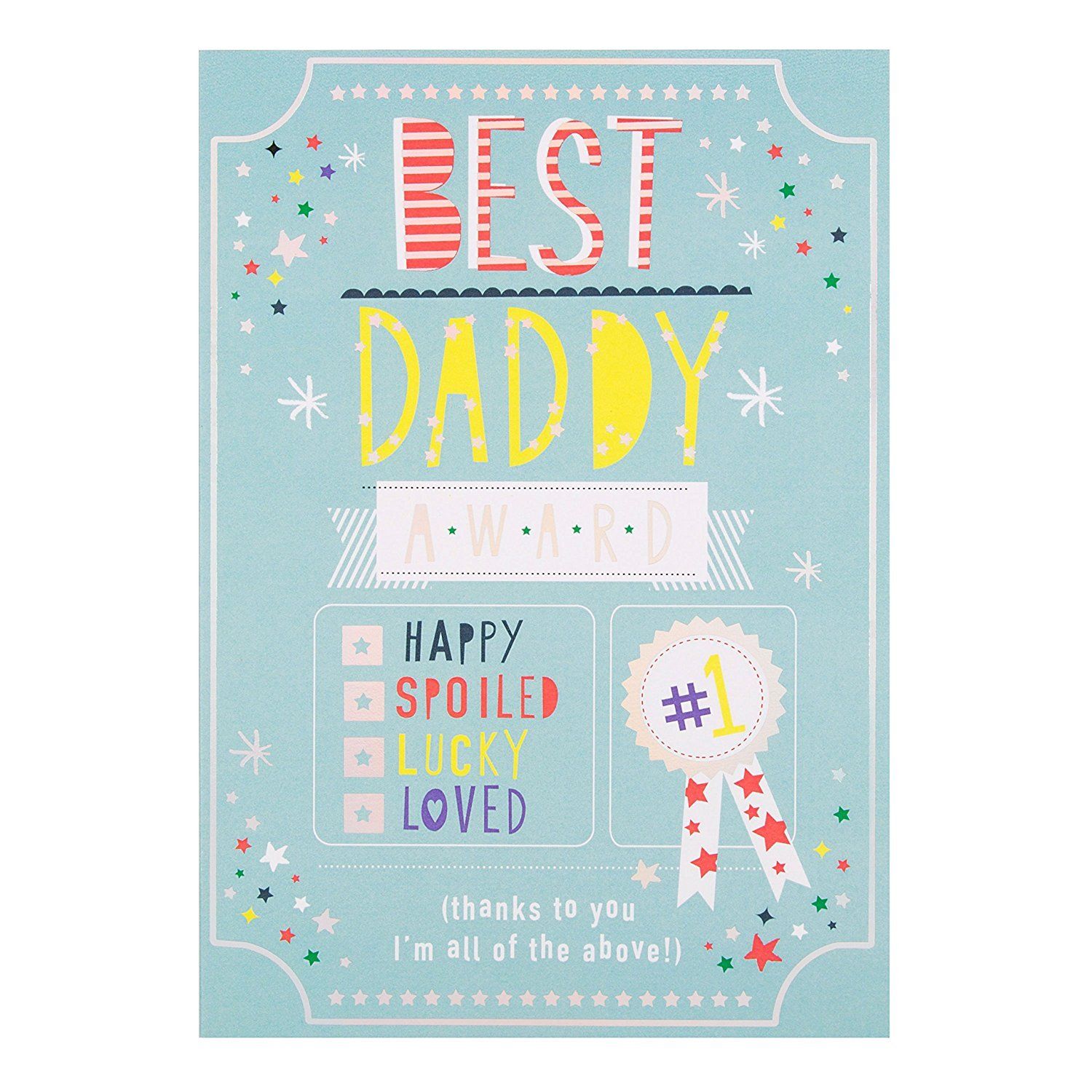 Daddy Father's Day Card 'Number 1 Award'