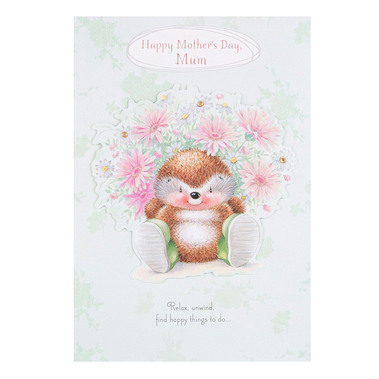 Mum Adorable Luxury Mother's Day Card 'Relax and Unwind' Large