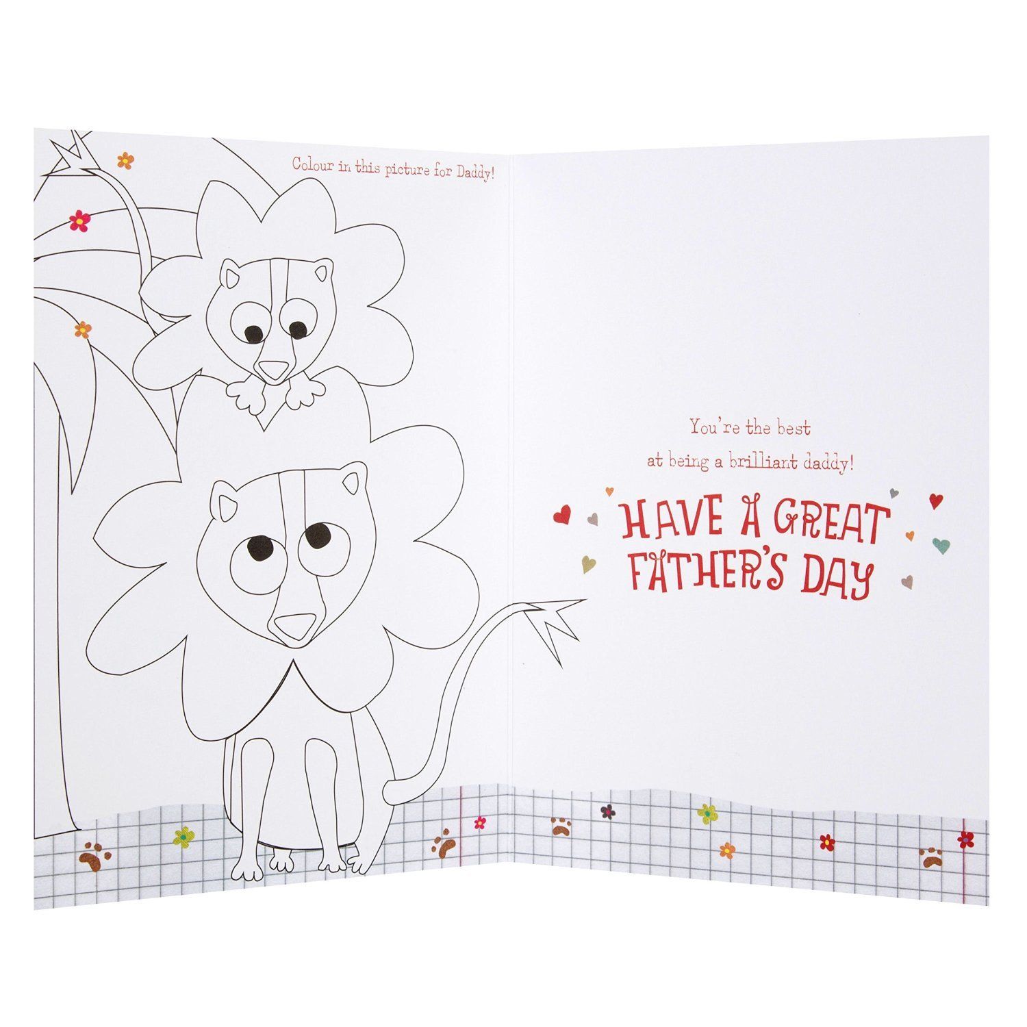 Daddy Father's Day Card 'Colour In'