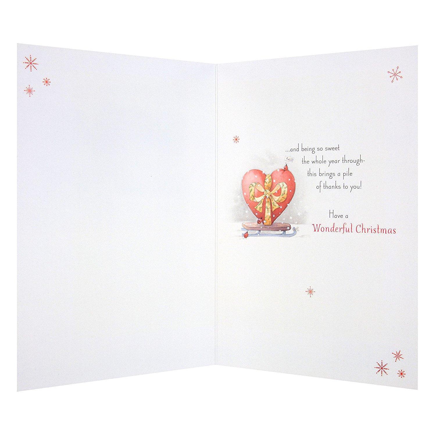 For A Much Loved Mum Sparkle Snow Christmas Card