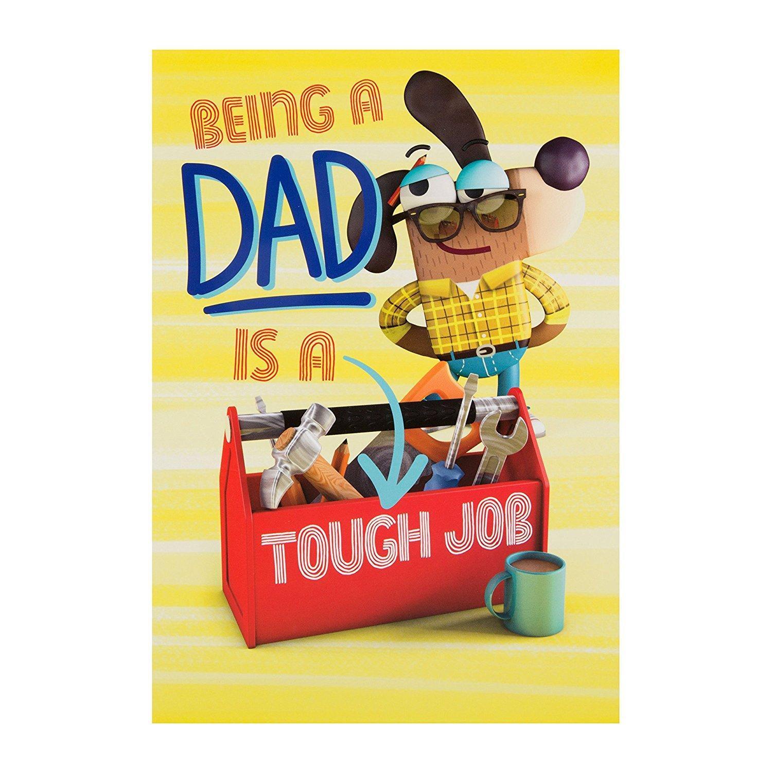 Dad Pop Up Father's Day Greeting Card Tough Job