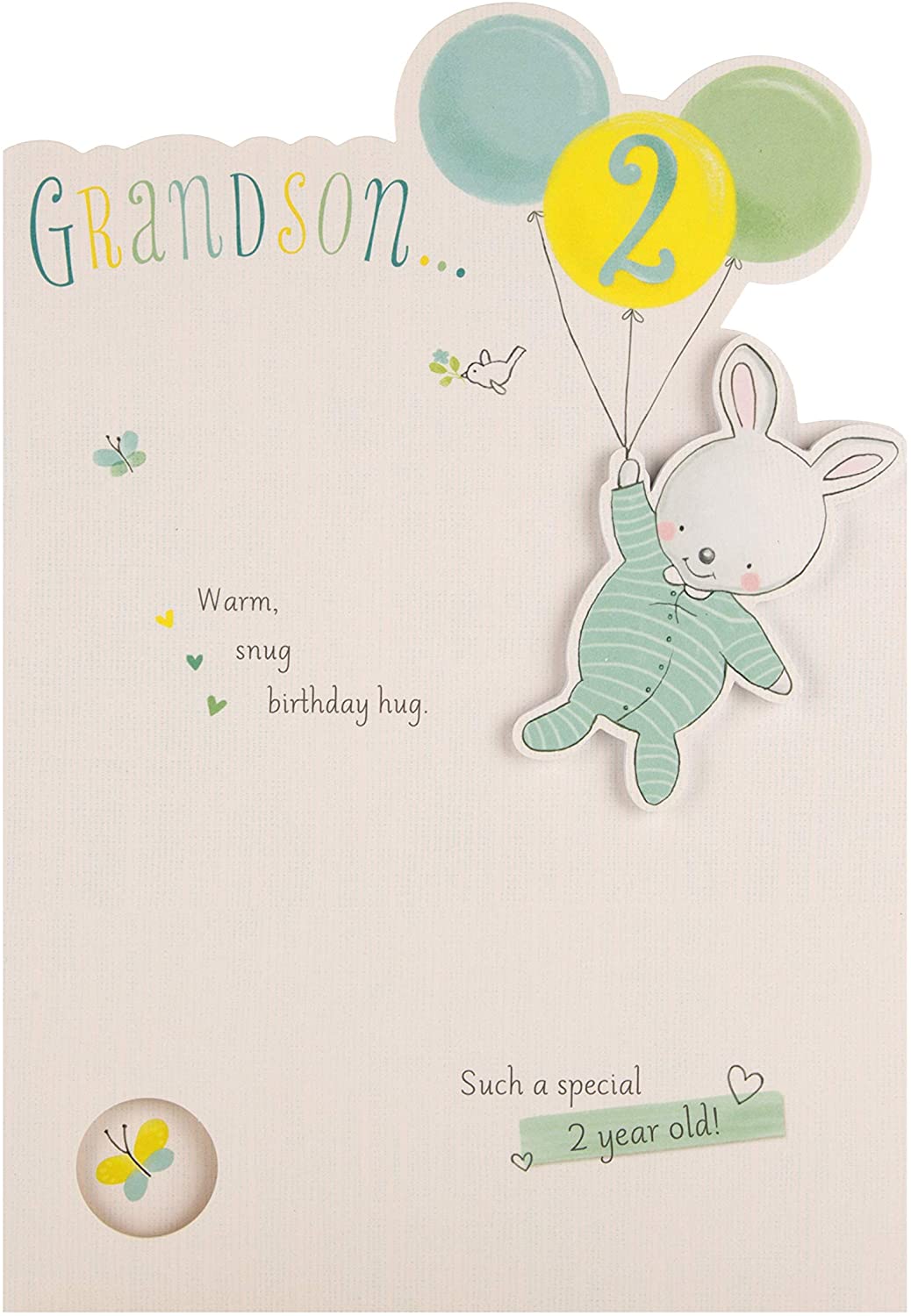Grandson 2nd Birthday Card 'Warm and Snug'