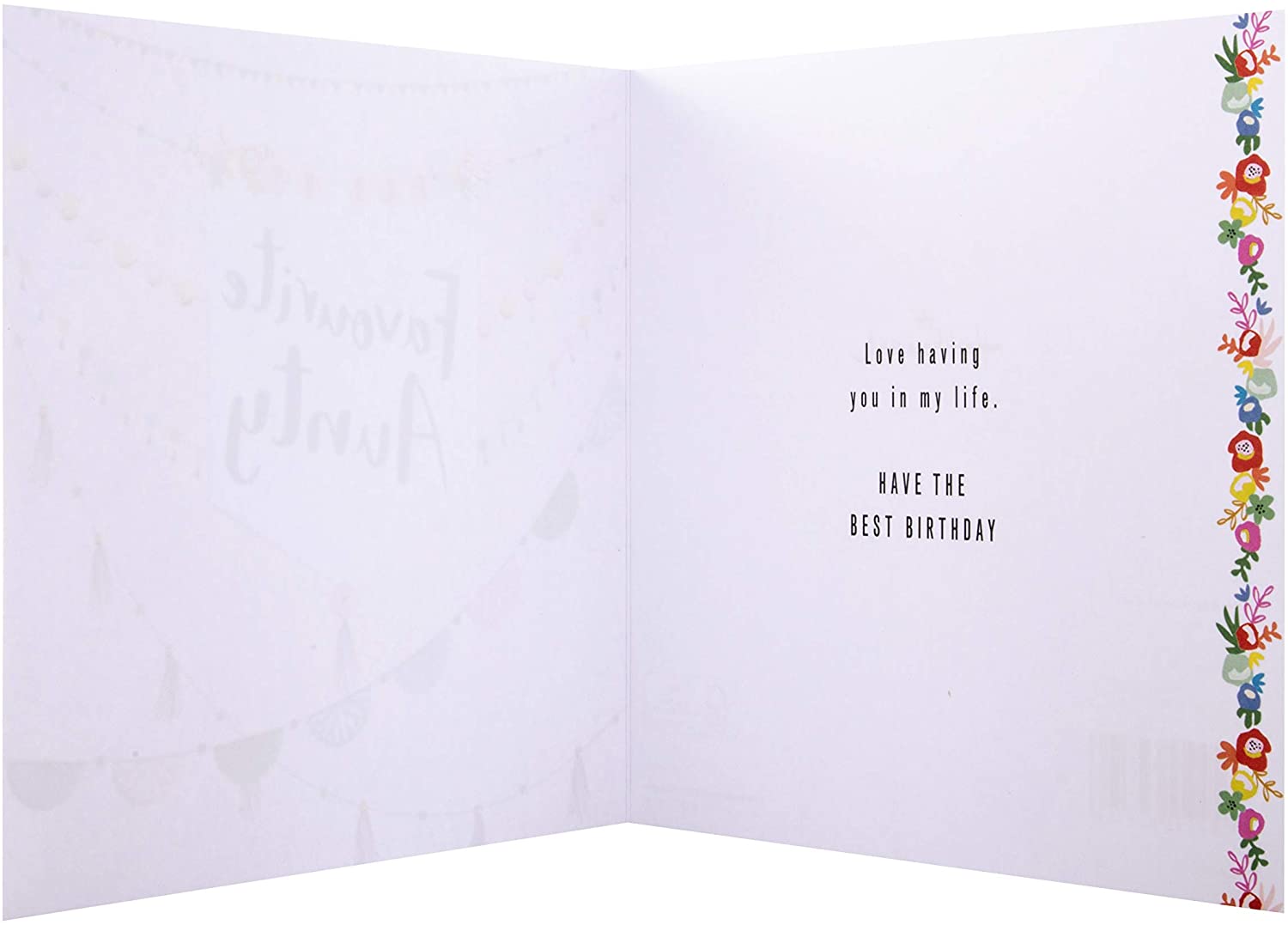 Favourite Aunty Tropical Sunglow Birthday Card