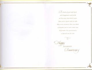 Diamond (60th) Anniversary Greetings Card