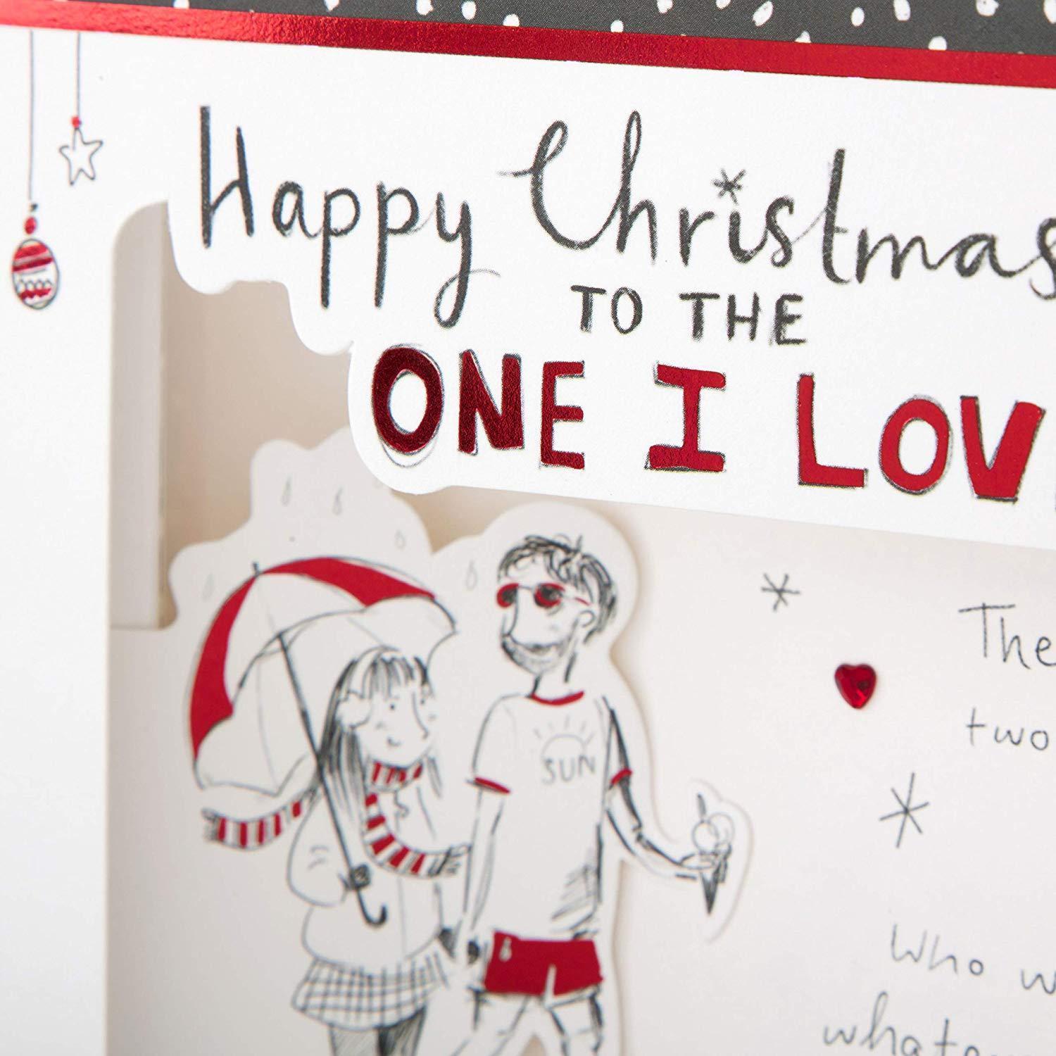 Hallmark One I Love Medium Christmas Card 'Pop Out'