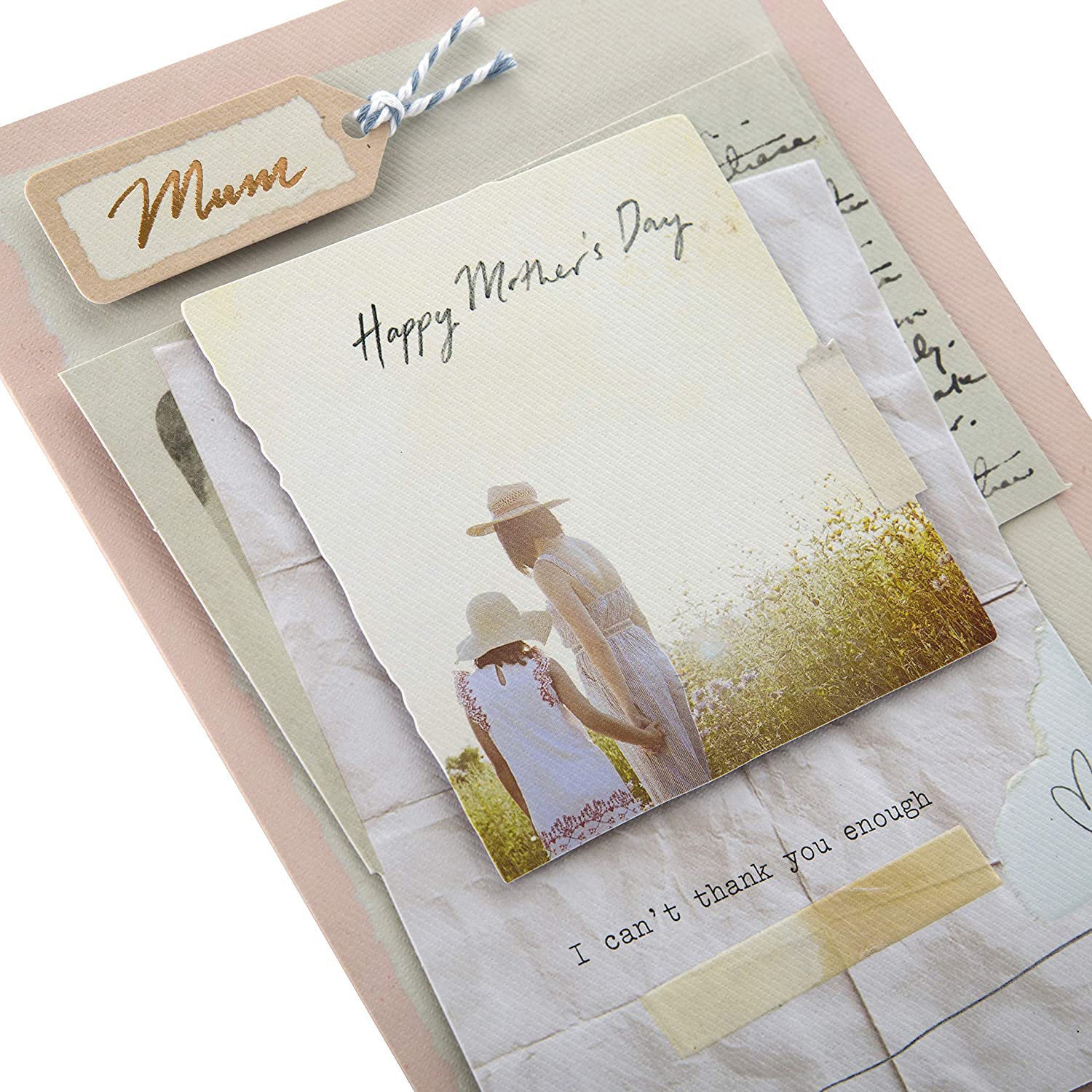 For Mum Scrapbook Style Design Mother's Day card