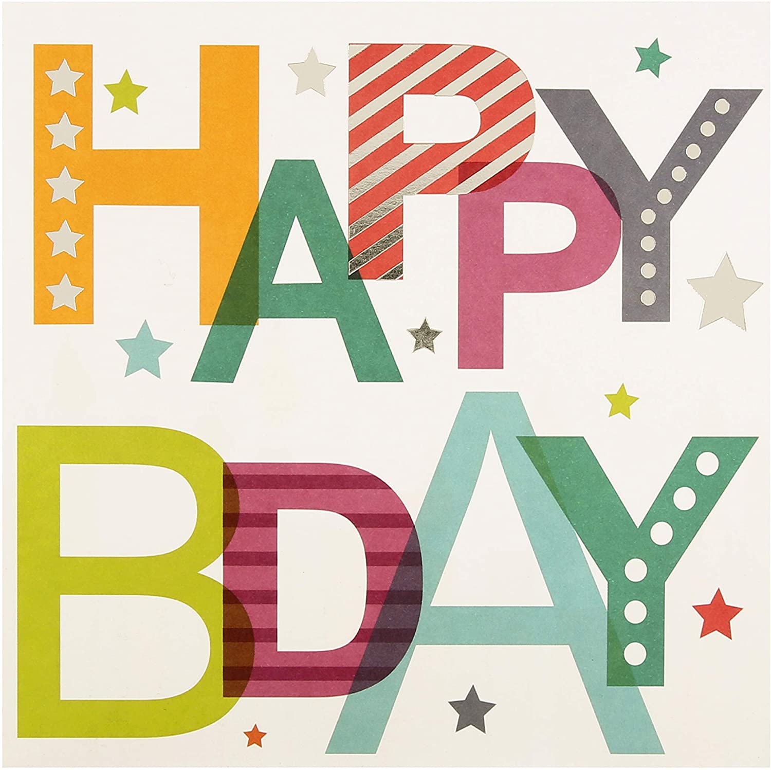 General Birthday Card Contemporary Text Design