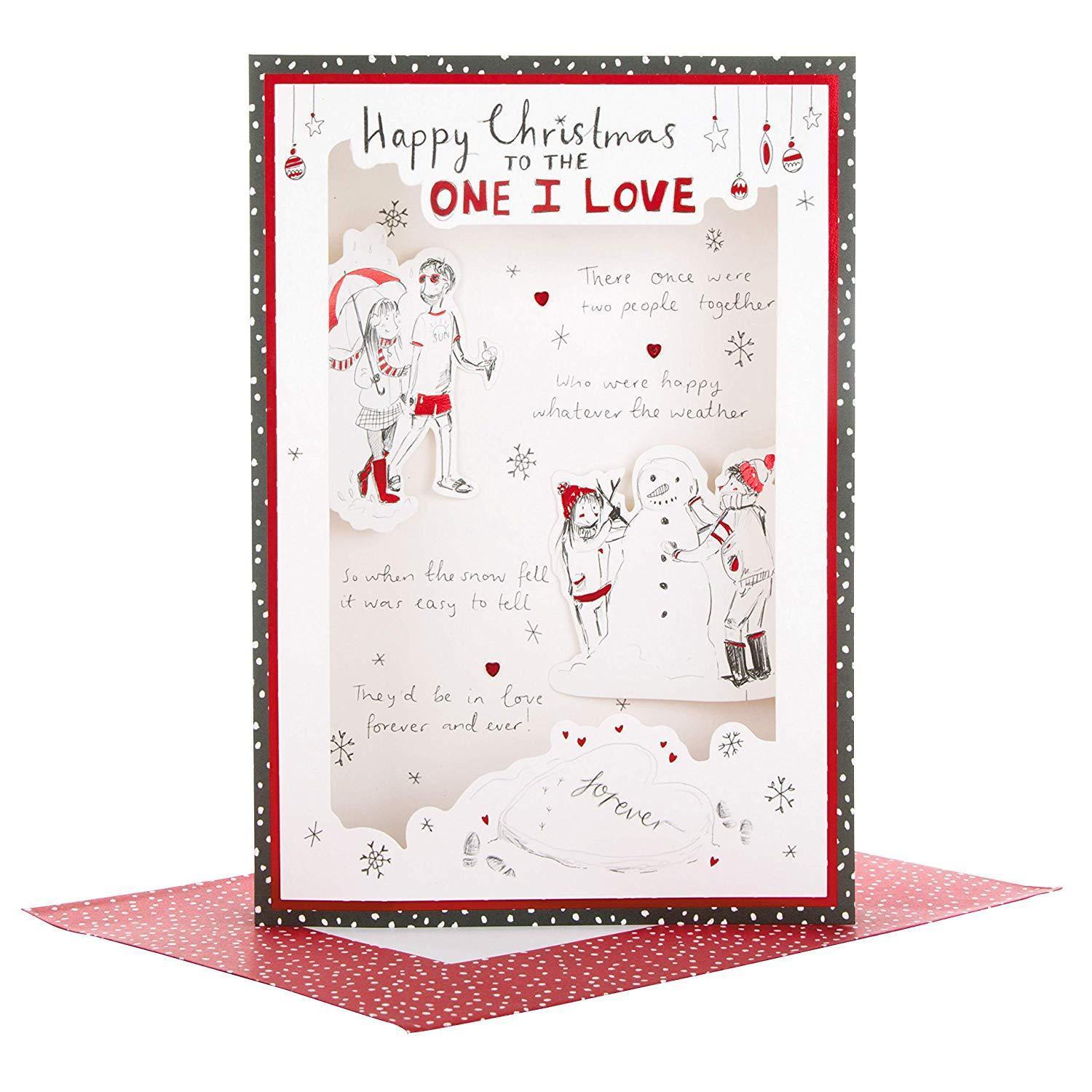 Hallmark One I Love Medium Christmas Card 'Pop Out'