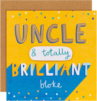 Contemporary Text Based Design Uncle Birthday Card