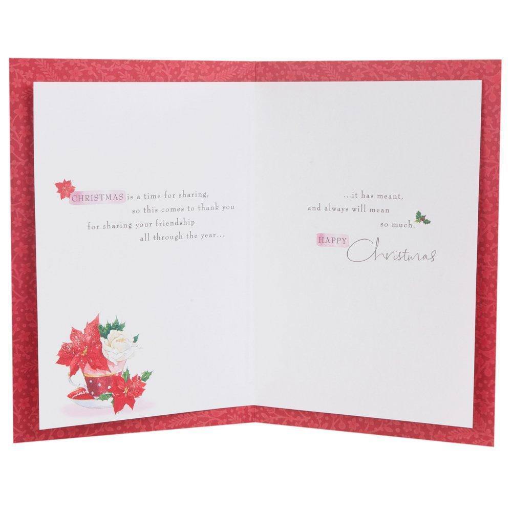 Friend Traditional Linen Board Christmas Card