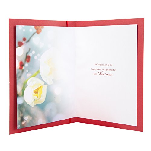 Christmas Wish for Wife Traditional Ribbon and Bow Card Red