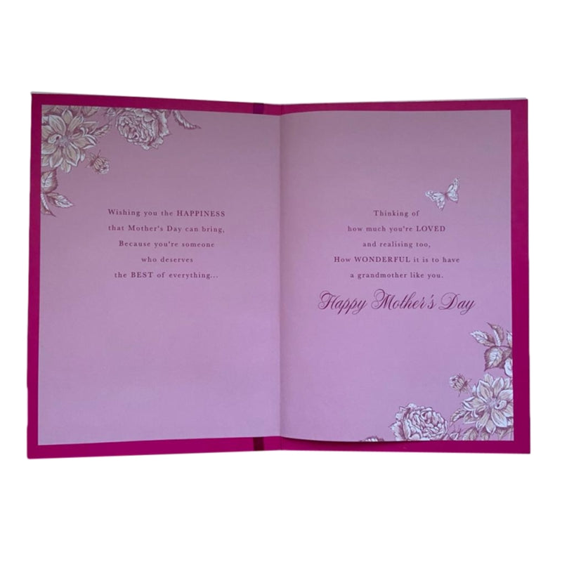 Grandmother Golden Foil Butterfly Mother's Day Card